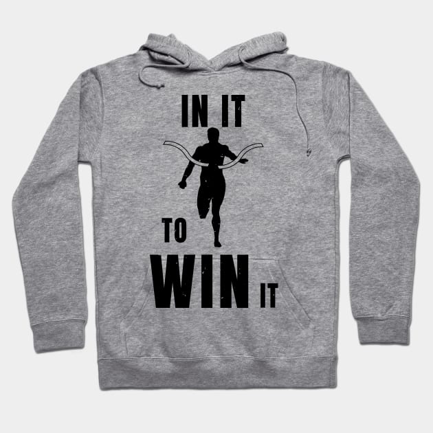 Sprinter In It To Win It Athlete Gift Hoodie by atomguy